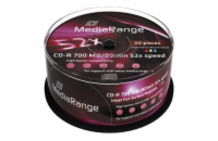 MediaRange CD-R 700MB 52x, SPINDL (50pack), printable