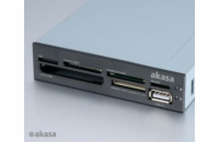 AKASA čtečka karet AK-ICR-07 do 3.5", 6-slotová, interní, 1x USB 2.0