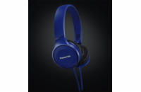 Panasonic RP-HF100E-A, drátové sluchátka, přes hlavu, skládací, 3,5mm jack, kabel 1,2m, modrá