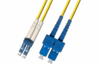 Optický patchkabel SIMPLEX, LC/UPC-SC/UPC 9/125um SM, 2m, OS2