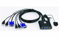 ATEN 2-port KVM USB mini, 1m kabely, DO