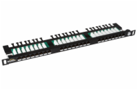 Solarix SX24HD-5E-UTP-BK 19" Patch panel Solarix 24xRJ45 CAT5E UTP 0,5U černý