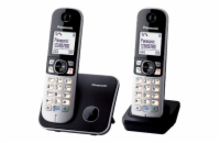 Panasonic KX-TG6812FXB, bezdrát. telefon, 2 sluchátka