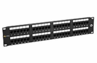 Solarix SX48-5E-UTP-BK 19" Patch panel Solarix 48 x RJ45 CAT5E UTP černý