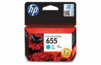 HP 655 Cyan Ink Cart, CZ110AE (600 pages)