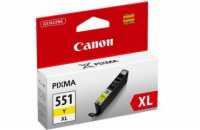 Canon CARTRIDGE CLI-551Y XL žlutá pro Pixma iP, Pixma iX, Pixma MG a Pixma MX 6850, 725x, 925, 8750 (695 str.)