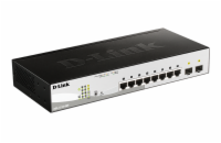 D-Link DGS-1210-08P D-Link DGS-1210-08P 10-port Gigabit Smart PoE Switch, 8x GbE PoE+, 2x SFP, PoE 65W, fanless