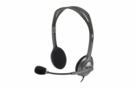 Logitech Headset Stereo H111/ drátová sluchátka + mikrofon/ 3,5 mm jack/ šedá