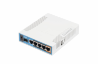 MikroTik hAP ac, 720MHz CPU, 128MB RAM, 5x LAN, 2.4+5GHz,Wi-Fi 802.11b/g/n/ac, SFP slot, vč. L4