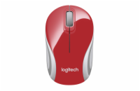 Logitech myš M187/ Bezdrátová/ Optická/ 1000dpi/ USB přijímač/ červená