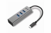 i-tec USB-C Metal 3-portový HUB s Gigabit Ethernet adapterem