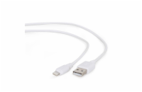 GEMBIRD Kabel USB 2.0 Lightning (IP5 a vyšší) nabíjecí a synchronizační kabel, 2m, bílý