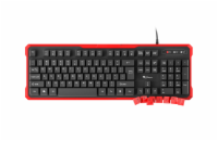 Genesis herní klávesnice RHOD 110/Drátová USB/US layout/Černá-červená