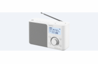 SONY XDR-S61DW Přenosné FM/DAB rádio, bílé, víceřádkový bíle podsvícený display. 5 paměťových tlačítek