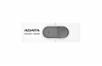 ADATA Flash Disk 64GB UV220, USB 2.0 Dash Drive, bílá/šedá