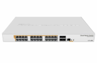 MikroTik Cloud Router Switch CRS328-24P-4S+RM, 800MHz CPU, 512MB, 24x GLAN, 4x SFP+, RouterOS/SwOS, L5, PSU, 1U Rackmoun