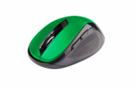 C-Tech WLM-02G myš, černo-zelená, bezdrátová, 1600DPI, 6 tlačítek, USB nano receiver