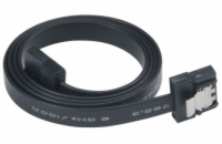 AKASA kabel  Super slim SATA3 datový kabel k HDD,SSD a optickým mechanikám, černý, 50cm