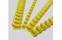 EUROSUPPLIES plastové hřbety/ formát A4/ 28,5mm/ žluté/ 50 pack