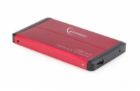 GEMBIRD Externí box pro 2.5" zařízení, USB 3.0, SATA, červený