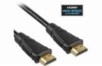 PremiumCord HDMI High Speed + Ethernet kabel, zlacené konektory, 1.5m