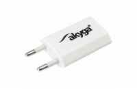 Akyga Síťová USB nabíječka 240V 1000mA 1xUSB bílá