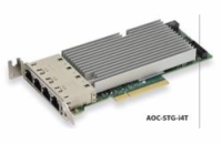 SUPERMICRO AOC-STG-I4T Quad 10Gb/s RJ45, PCI-E 3.0 8x  (8GT/s) Card, LP