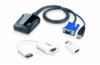 Aten CV211CP-AT Laptop USB KVM Console Crash Cart Adapter IT Kit  