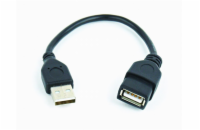 GEMBIRD USB kabel, A-A 15cm 2.0, prodlužovací, HQ Black, zlacené kontakty