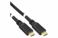 PremiumCord HDMI High Speed with Ether.4K@60Hz kabel se zesilovačem,25m, 3x stínění, M/M, zlacené konektory