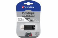 VERBATIM Flash Disk PinStripe USB 3.0, 32GB - černá