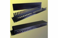 Vyvazovací panel 19" 2U kov Lišta Průchozí černý