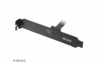 AKASA adaptér MB interní, USB 3.1, PCI závorka s Type-C konektorem, 50 cm bracket