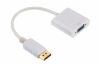 Gembird adaptér DisplayPort (M) na VGA (F), 0.15 m kábel, biely