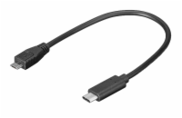 PREMIUMCORD Adaptér USB 3.1 C/male - USB 2.0 Micro-B/male, 0,2m