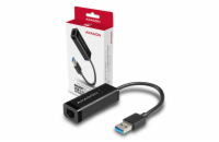 AXAGON ADE-SR, USB-A 3.2 Gen 1 - Gigabit Ethernet síťová karta, auto instal, černá