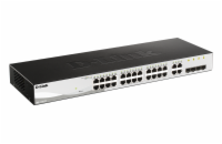 D-Link DGS-1210-24 28-port Gigabit Smart Switch, 24x GbE, 4x RJ45/SFP, fanless