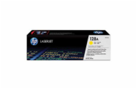 HP 128A Yellow LJ Toner Cart, CE322A (1,300 pages)