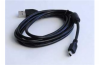 GEMBIRD Kabel USB 2.0 A-Mini B (5pin) propojovací, HQ s ferritovým jádrem, 1,8m, černý