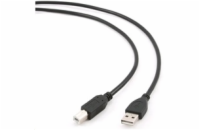 GEMBIRD Kabel USB 2.0 A-B propojovací 1,8m Professional (černý, zlacené kontakty)
