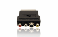 Gembird redukce SCART - 3 CINCH (RCA) + 1 S-Video (přepínatelná IN/OUT), CCV-4415 GEMBIRD CCV-4415 Adapter SCART plug to 3 RCA jacks and 1 S-Video jack with switch