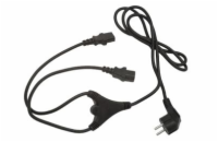 PremiumCord Kabel síťový 230V, Y-kabel přívodní M-2x F