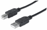 MANHATTAN Kabel USB 2.0 A-B propojovací 1,8m, černý