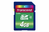 Transcend 4GB SDHC (Class 4)  paměťová karta, modrá/černá