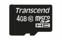 TRANSCEND MicroSDHC karta 4GB Class 10, bez adaptéru