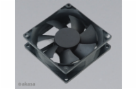 AKASA ventilátor Paxfan black, 80 x 25mm, prodloužená životnost, velmi tiché, kluzné ložisko