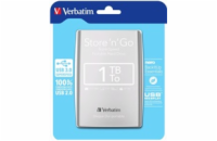VERBATIM HDD/ Store  n  Go/ 1TB/ Externí 2,5"/ USB 3.0/ stříbrný