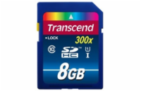 TRANSCEND SDHC karta 8GB Premium, Class 10 UHS-I, 300X