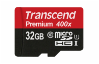 TRANSCEND MicroSDHC karta 32GB Premium, Class 10 UHS-I 300x, bez adaptéru