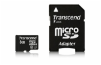 TRANSCEND MicroSDHC karta 8GB Premium, Class 10 UHS-I 300x + adaptér